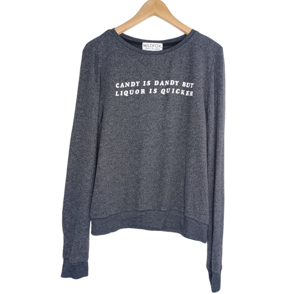 Wildfox Candy is Dandy but Liquor is Quicker Soft Knit Crewneck Sweater - Picture 1 of 12